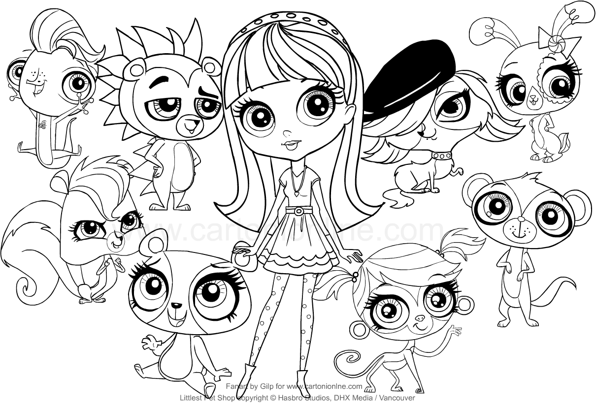 Drawing  Littlest Pet Shop coloring pages printable for kids