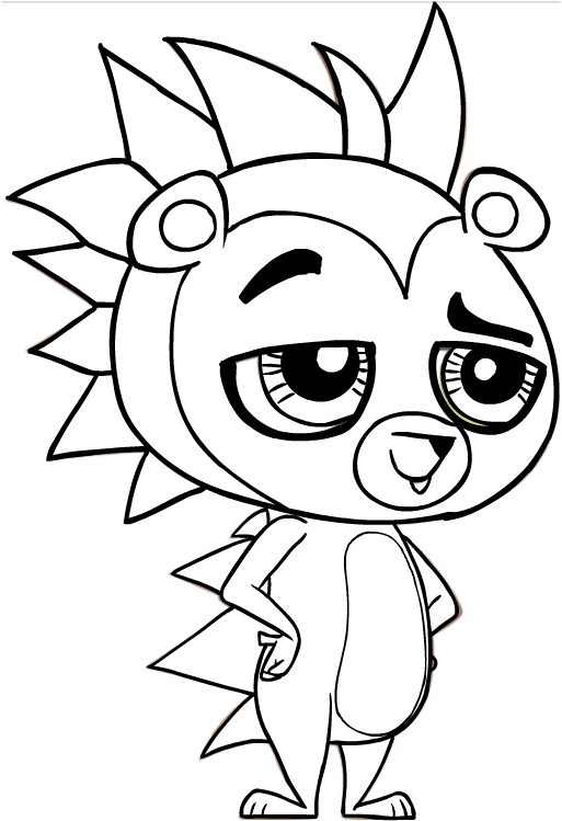 Drawing Russell the Hedgehog of Littlest Pet Shop coloring pages printable for kids