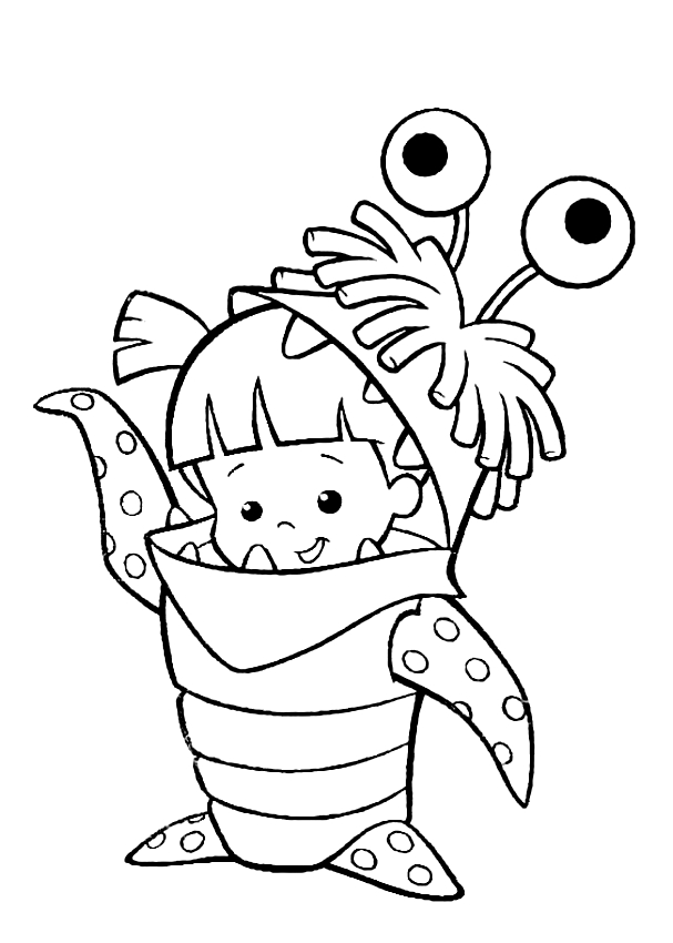 Drawing of Boo di Monsters e Co coloring page