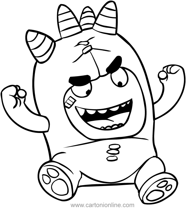  Fuse of the Oddbods coloring page to print