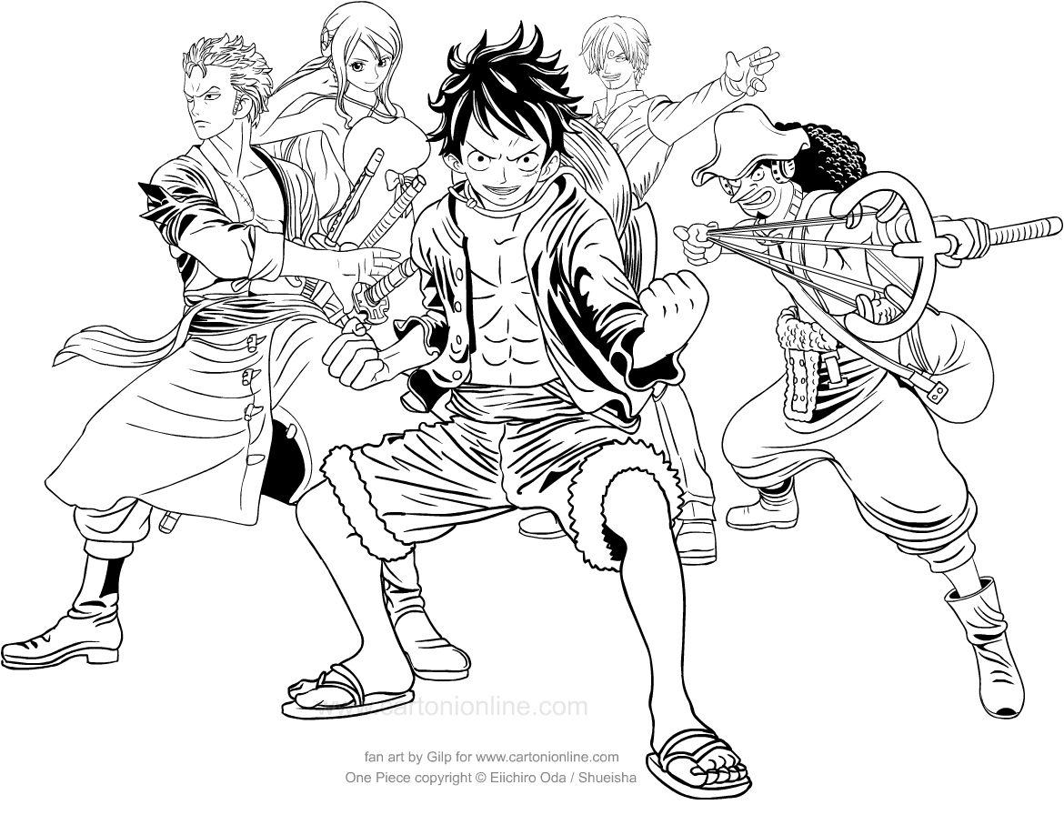 Drawing One Piece coloring page