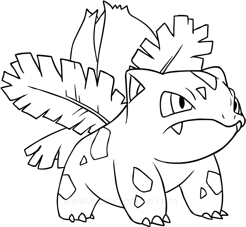 Drawing Ivysaur of the Pokemon coloring pages printable for kids