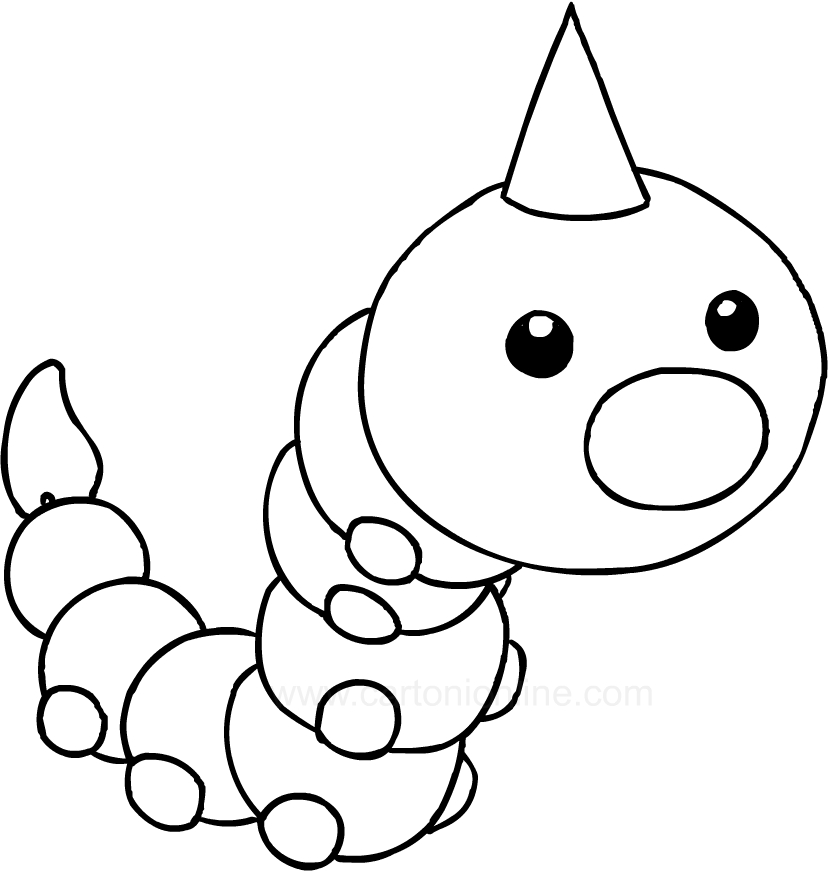 Drawing Weedle of the Pokemon coloring pages printable for kids