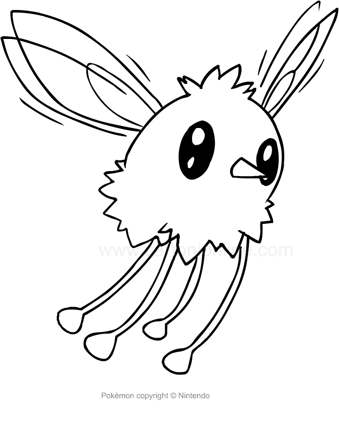 Drawing Cutiefly of the Pokemon coloring pages printable for kids