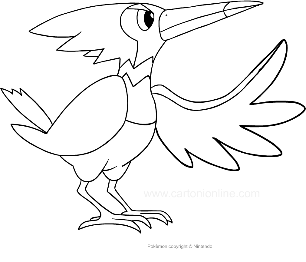 Drawing Trumbeak of the Pokemon coloring pages printable for kids