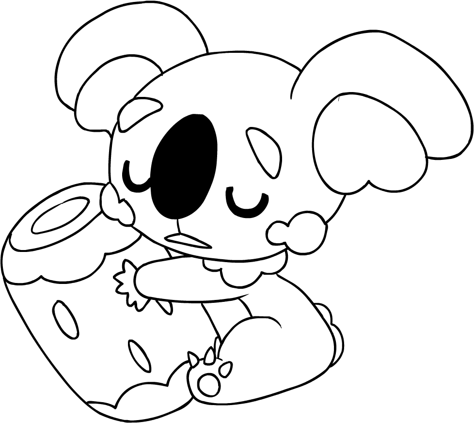 Drawing Komala of the Pokmon Sun and Moon coloring pages printable for kids