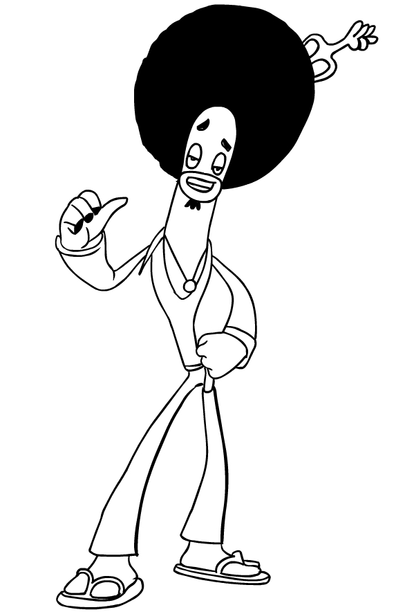 Drawing of K.O. Joe di Polli Kung Fu to print and coloring