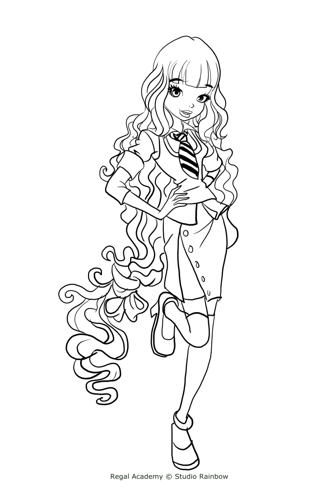  Astoria Rapunzel from Regal Academy coloring page to print