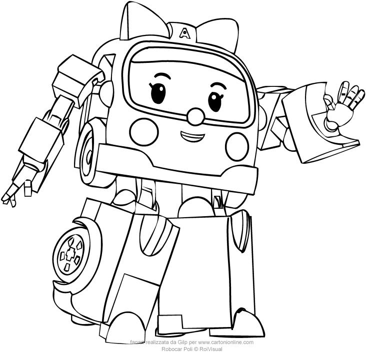  Amber from Robocar Poli coloring page to print
