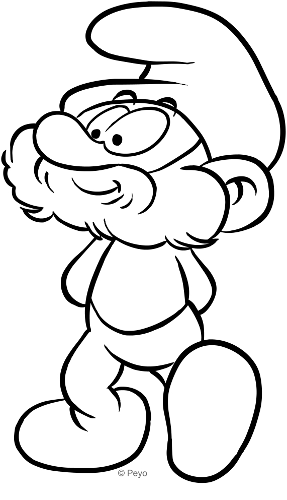  Papa Smurf coloring page to print