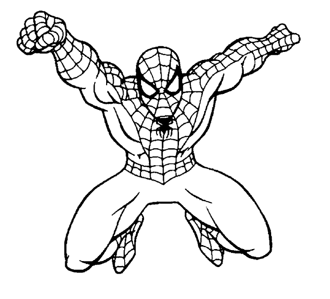 Drawing Spiderman coloring pages printable for kids 