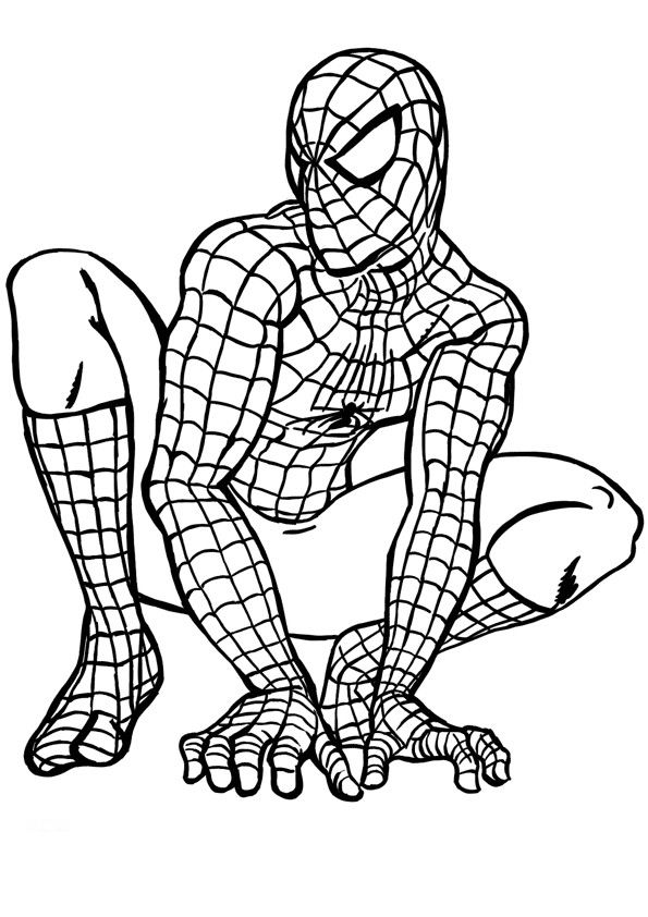 Drawing Spiderman coloring pages printable for kids 