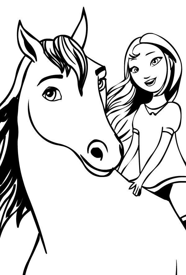 Drawing of Spirit e Lucky di Spirit Riding Free to print and coloring