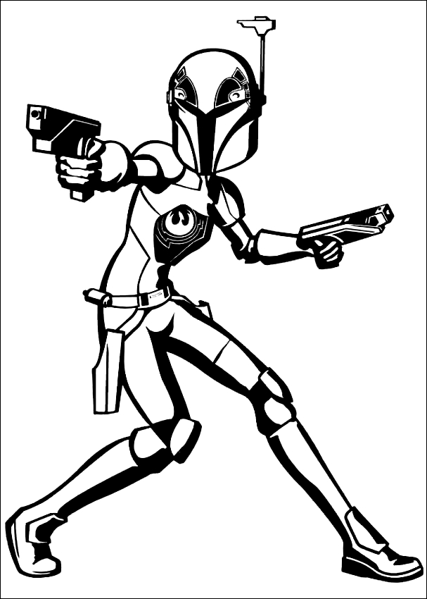 Drawing of Star Wars Rebels to print and coloring