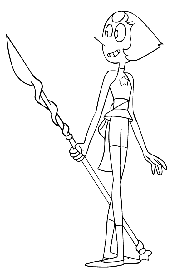 Drawing of Pearl di Steven Universe coloring page