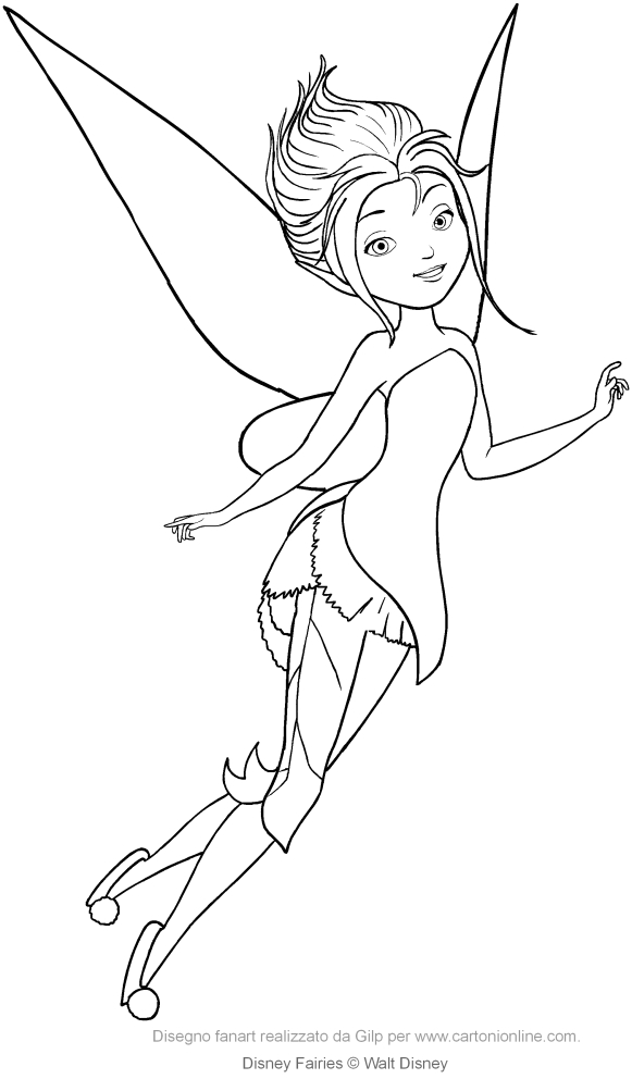  Periwinkle the sister of Tinker Bell coloring page to print