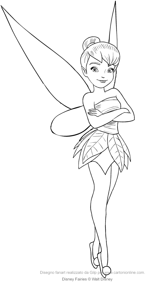  Tinker Bell coloring page to print