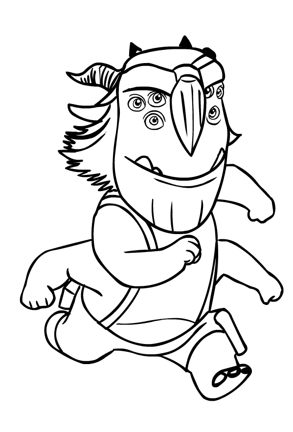 Drawing of Blinky Galadrigal di Trollhunters to print and coloring