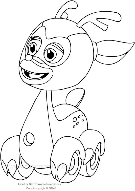 Drawing Farrah from the Vroomiz coloring pages printable for kids