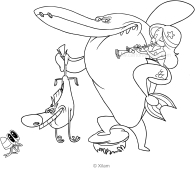 Zig and Sharko coloring page