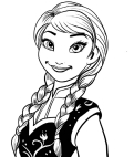 Anna foreground coloring page