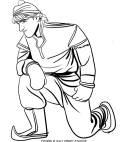 Kristoff kneel  coloring page