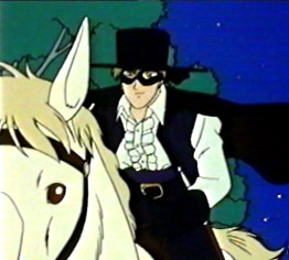 Obrazy Zorro na białym koniu
