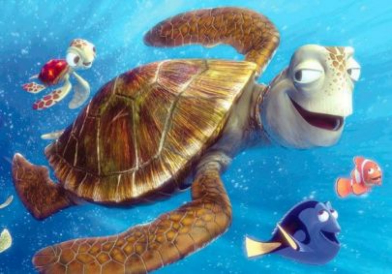 寻找Nemo的图像-Dory，Merlin和乌龟坠毁