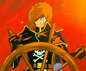Image of Captain Harlock at the helm
