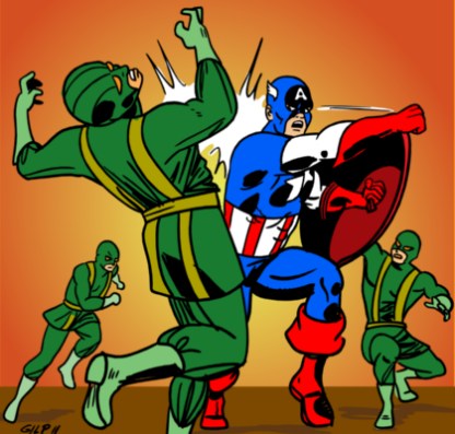 Kapteeni Amerikka taistelee Hydraa vastaan