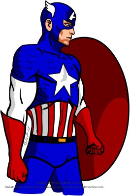 Half-length Captain America