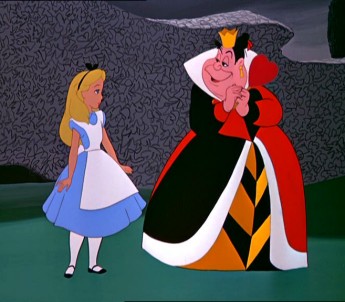 Alice in Wonderland and the Queen of Hearts