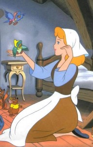 Cinderella sings with the birds