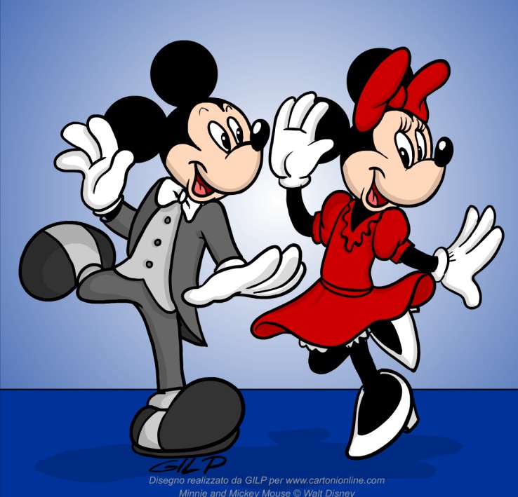 Minnie and Mickey mouse tap dancers