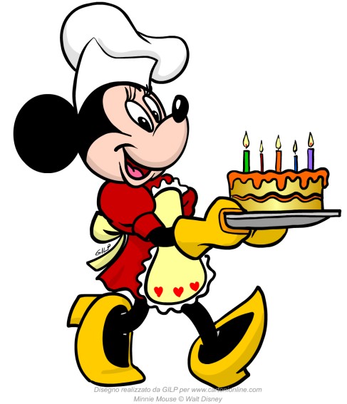 Minnie makes a cake