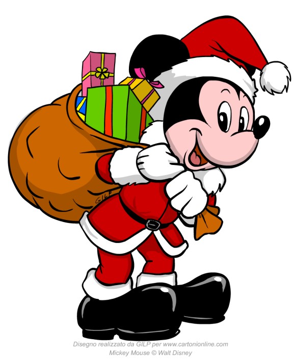 Immagini Natale Walt Disney.Topolino Babbo Natale