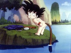 Goku bambino con la coda