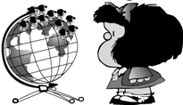 Mafalda and the world map