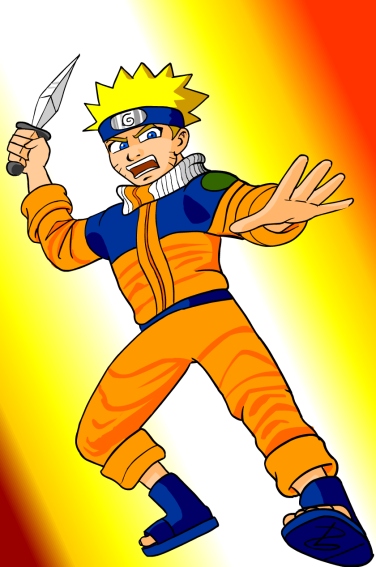 Naruto all'attacco - immagine fanart realizzata da Giangi Pilù 