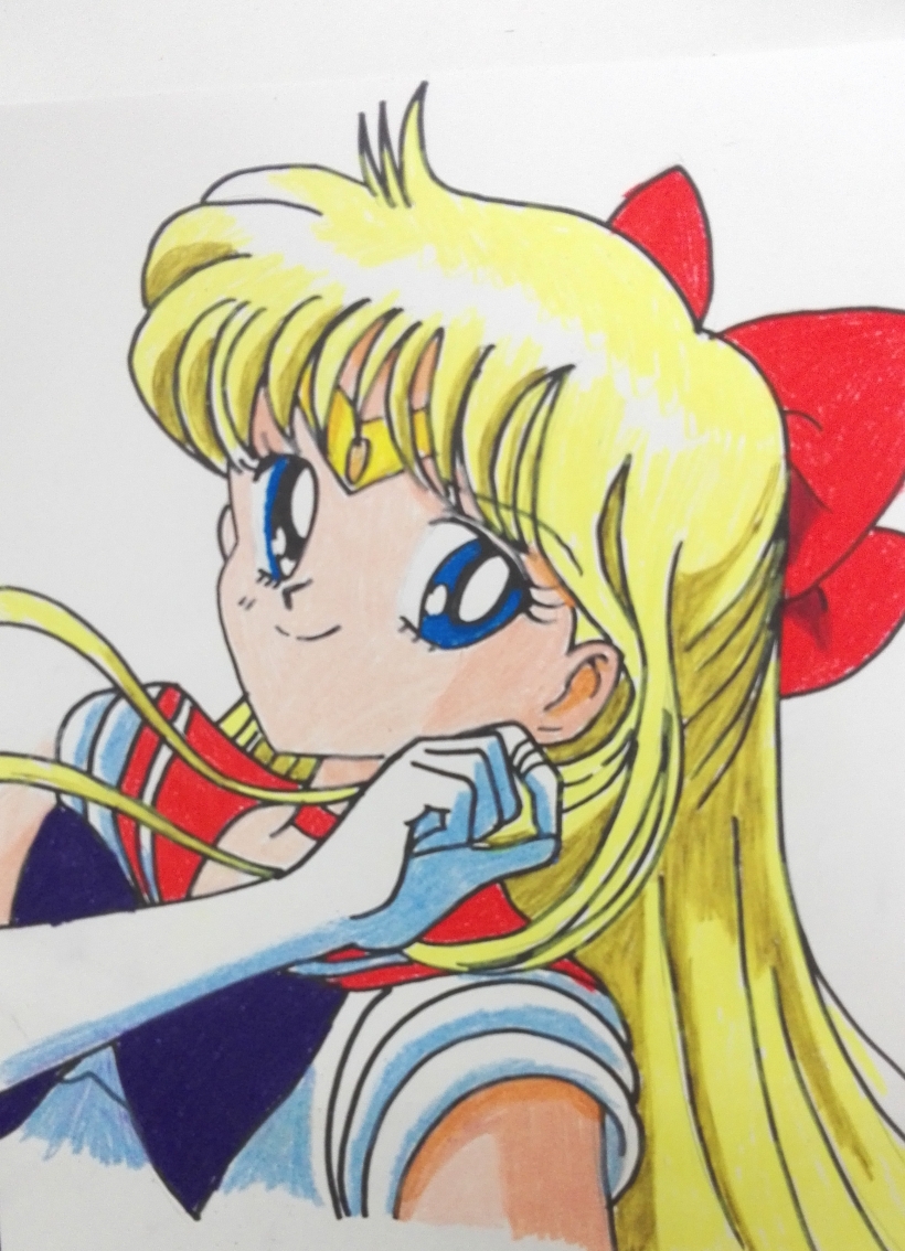 Sailor Venus delle Sailor Moon in primo piano