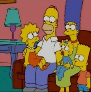 Homer Simpson e la sua famiglia