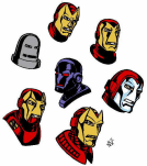 Iron Man: s olika rustning