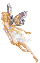 Fata bianca con ali di farfalla