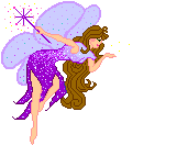Purple fairy blowing a kiss