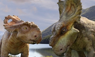 A scene from the movie Walking with dinosaurs
