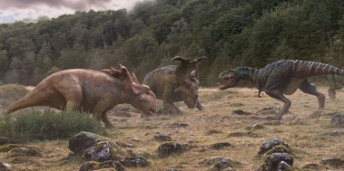 A scene from the movie Walking with dinosaurs