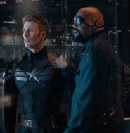 Captain America och Nick Fury Captain America - vintersoldaten