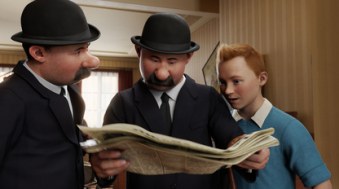 Tintin i bliźniacy Dupon i Dupon - Przygody Tintina - tajemnica jednorożca