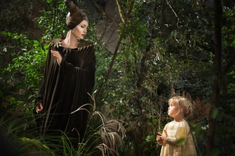 Maleficent and Aurora as a child