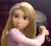 Image of Rapunzel armed with a pan